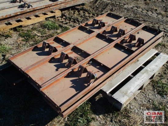 6 - 12" x 6' Concrete Steel Flatwork Straight Stoop Forms 2 single wedge heave-gauge steel stake