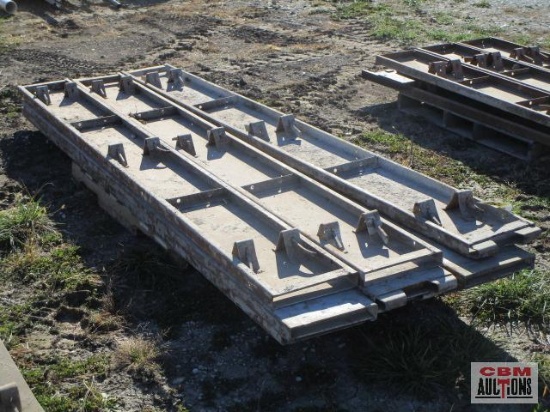 9 - 12" x 10' Concrete Steel Flatwork Straight Forms 3 single wedge heave-gauge steel stake pockets