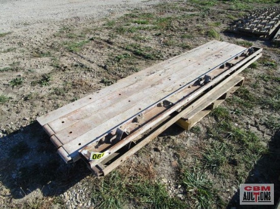 10 - 6" x 10' Concrete Steel Flatwork Straight Forms 3 single wedge heave-gauge steel stake pockets