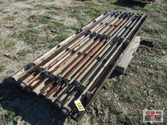 10 - 4" x 10' Concrete Steel Flatwork Straight Forms 3 single wedge heave-gauge steel stake pockets