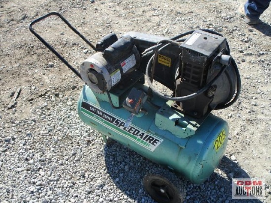 Speedaire Horizontal Rolling Shop Air Compressor Works