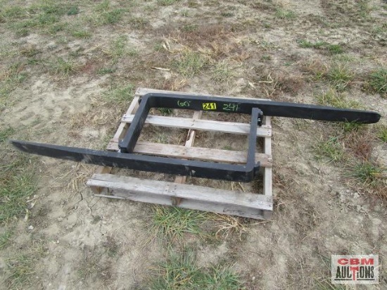 Cascade 60" Skid Steer Pallet Forks Class 2 #5,500 Per Fork Made IN USA #252