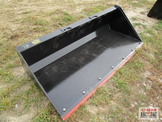 78" Skid Steer Smooth Bucket With Bolt On Cutting Edge Weighs #540