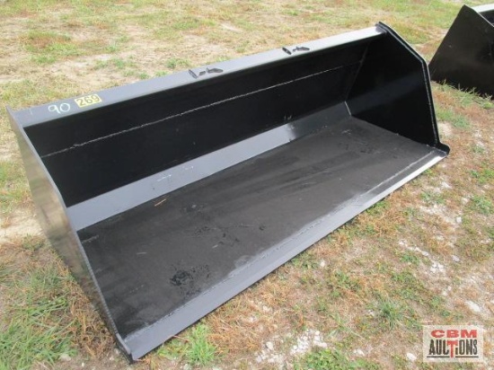 90" Skid Steer High Capacity Snow/Litter /Mulch Smooth Bucket Weighs # 570