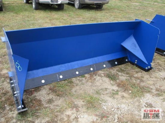 8' Skid Steer Snow Box / Pusher Adjustable Cutting Edge Weighs #655