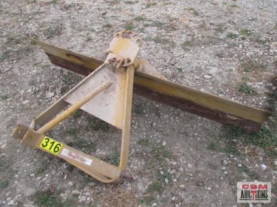 6' King Cutter 3pt Rear Blade Cat 1 Stored Inside