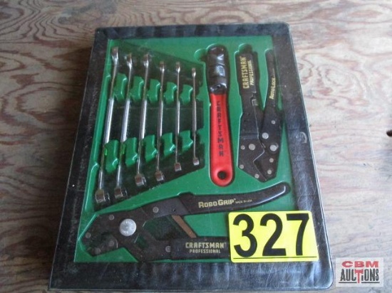Craftsman 9 Pc Set 6 Pc Quick Wrench Pocket Socket Robo Grip Auto Lock