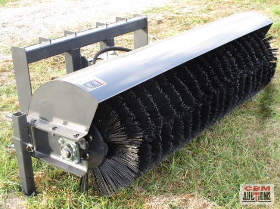 New 72" JCT Manual Angle Skid Steer Sweeper Broom