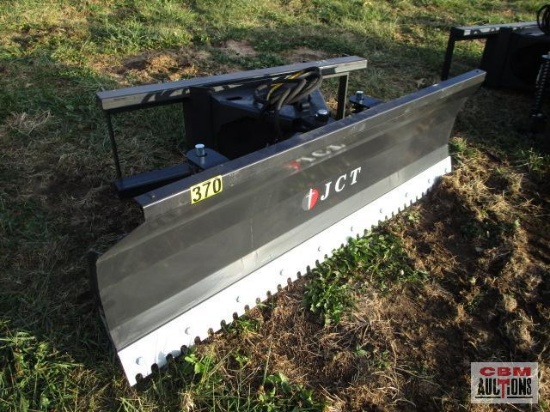 New JCT 72" Power Angle Dozer Blade, Serrated Cutting Edge With Hoses And Ends