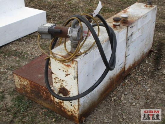 Split L Shape Steel Fuel Transfer Tank With 1-12 Volt Pump Seller Said Pump Works