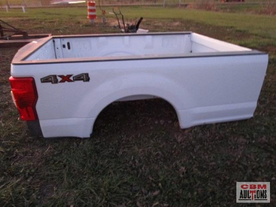 New 2019 White Take Off Ford F-350 Truck Bed 8' Tailgate, Rear Tail Lights, Backup Camera