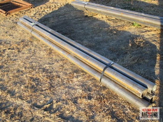 4 -New Steel Reject Round Tubing Pipe 4" x 10' x .313" / 5/16" Steel Pipe Posts Nice Clean