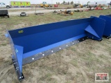 10' Skid Steer Snow Box / Pusher Adjustable Cutting Edge Weighs #745