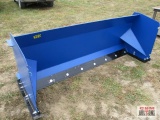 8' Skid Steer Snow Box / Pusher Adjustable Cutting Edge Weighs #655
