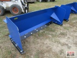 8' Skid Steer Snow Box / Pusher Adjustable Cutting Edge Weighs #655