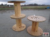 3 Wooden Electrical Spools