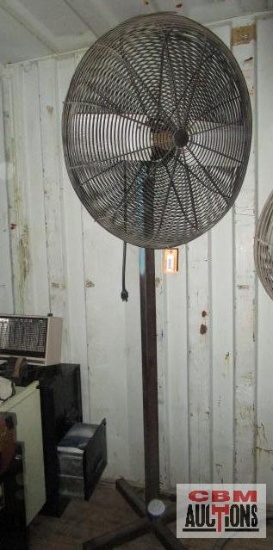 Industrial shop fan on stand