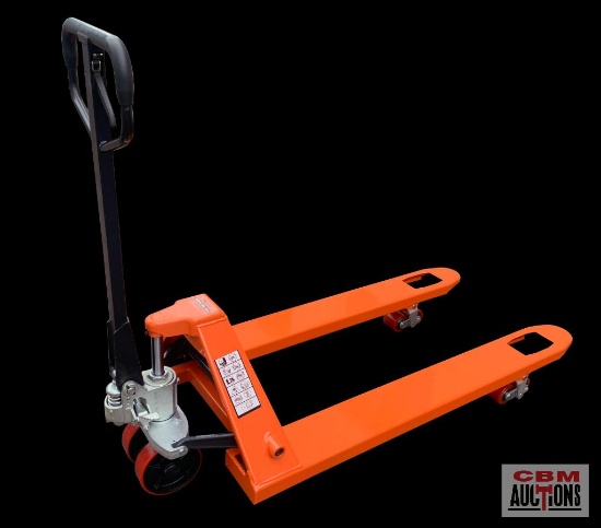 Unused TMG-PJ55 5500-lb Pallet Jack, Standard Fork, 48" x 27" Specifications: 3-position hand