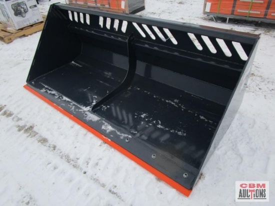 Unused TMG-SN84 84" Skid Steer Snow Bucket Specifications: Working width: 84" Solid steel cutting
