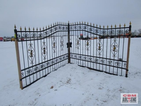 Unused...TMG-MG20 Wrought Iron Gate and Fence Combo 20ft