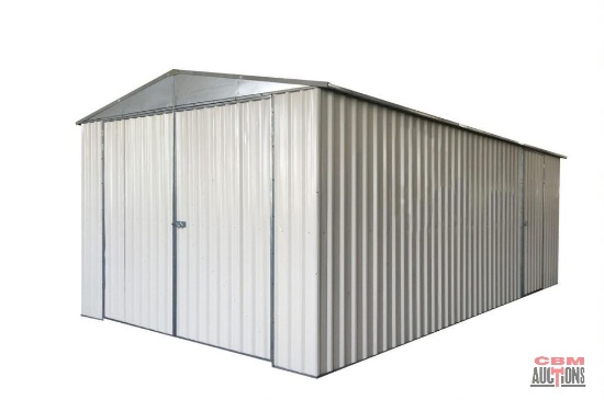 Unused TMG-MS1119 11ft x 19ft Metal Garage Shed with Swing Door and Side Entry Door Specifications: