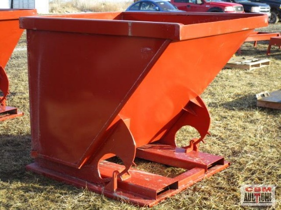 2 Cu Yd Stackable Self Dumping Trash Debris Hopper With Fork Pockets Weighs #638