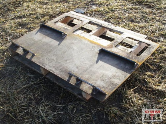 Extreme Heavy Duty 5/16" Weld On Skid Steer Quick Attach Backing Attachment Plate With Guard