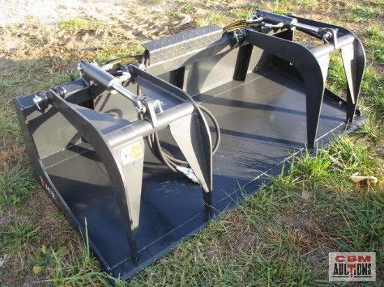 New 72" JCT Flat Bottom Grapple Bucket, Hose And Couplers