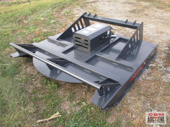 New 72" JCT Skid Steer Brush Cutter Mower With Hoses And Couplers 1 6' Wide Deck Built With 7 Gauge