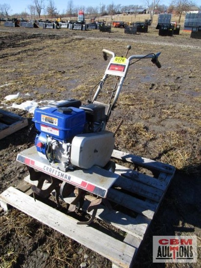 Craftsman front tine tiller with new 6.5hp engine Runs