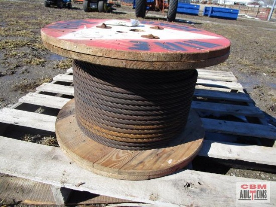 5/8" Wire Rope On Wood Spool
