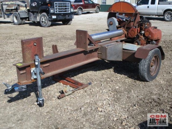 Pull Behind Log Splitter and 36" Buzz Saw With 4 Cylinder Wisconsin, Needs Finished...