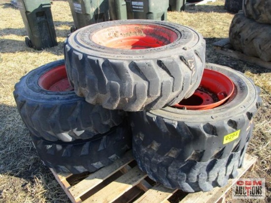 5- Bobcat 10 x 16.5 Tires & Wheels