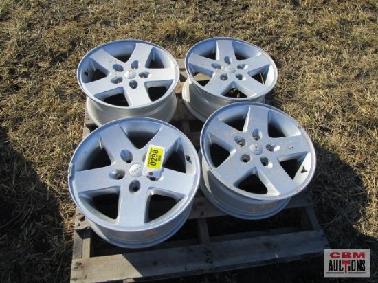 4 -17" 5 Bolt Aluminum Jeep Wheels