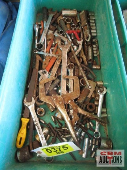 Assorted Ratchets, Sockets, Files, Wrenches, Welding Clamps Tools Are Rusty