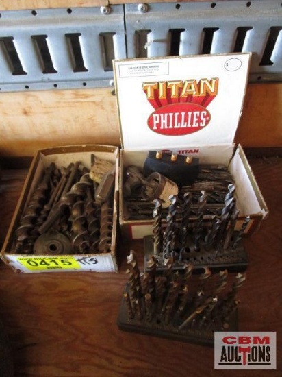 Large Assortment Of Drill Bits, Wood, Metal And Concrete