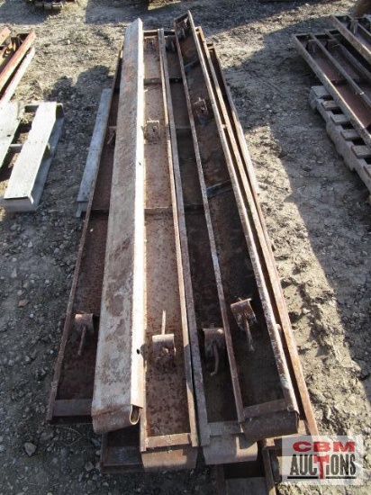 10 - 6" x 10' Concrete Steel Flat Work Straight Forms 3 Single Wedge Heavy - Gauge Steel Stake
