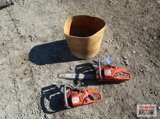 2 Husqvarna 440 Chain Saws and Chains, PARTS ONLY