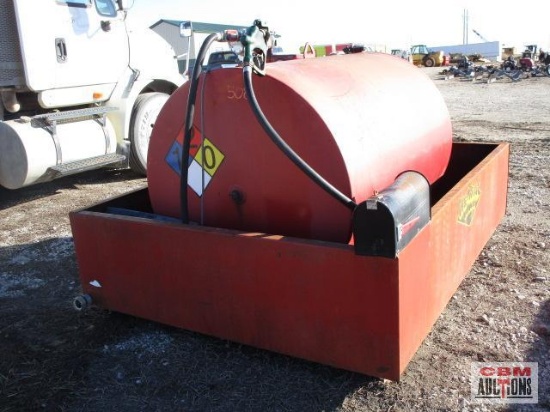 500 Gal Fuel Tank With Containment, 2020 12 Volt Pump Works