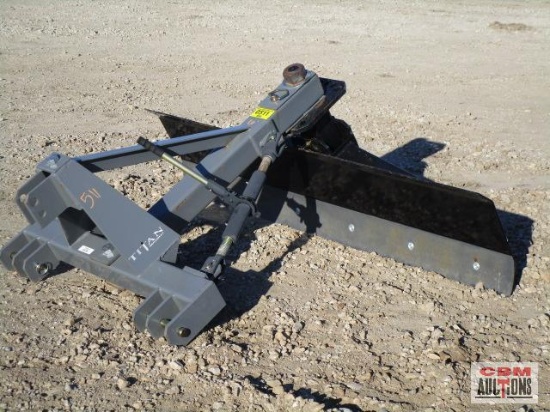New Titan Implement 6' 3 Pt Rear Blade M# 4506 S#71094 Working Width: 72 in. Moldboard Height: 17