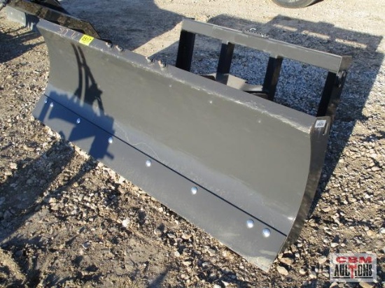 New Titan Implement 6' Dozer Blade Skid Steer Mount, Manuel Angle With Trip Springs