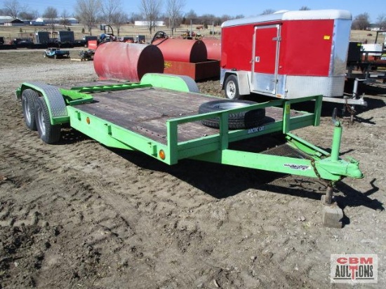 2002 J&W Arctic Cat Flat Trailer 82"x18' Tandem Axle Trailer 3,500 Axles, 7,000 GVWR, Electric