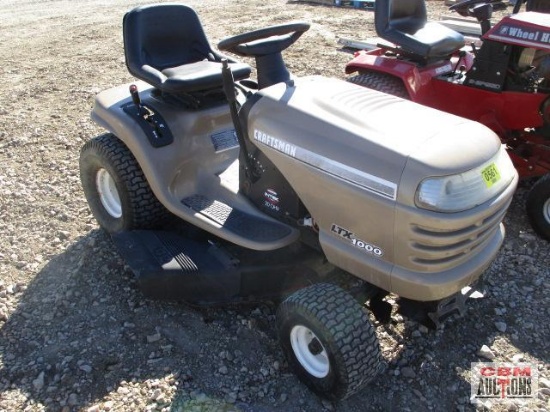 Craftsman LTX 100 Riding Lawn Tractor 20 Hp Briggs & Stratton, 42" Deck Needs Deck Belt...