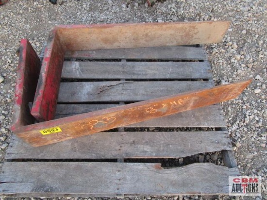 Pair Of Heavy Duty Pallet Forks 8" x 48"...