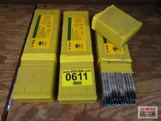 K-7018 Kiswel 5/32" E7018 Welding Rod, 3 - #10 Boxes
