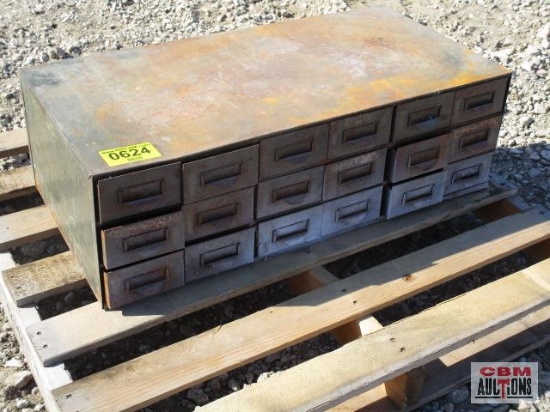 Bolt, Hardware or Small Tool Storage Cabinet with 18 Drawers, 17" x 34" 11" Tall...