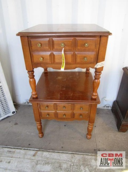 2 Side Tables with Drawers