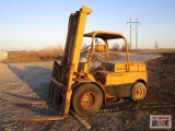 Hyster Dual Wheel Fork Lift Diesel, Ran When Parked Inside To Have Steer Gear Rebuilt, Never Got