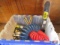 Assorted air brake supplies, glad hands, air to air clamps, hose tenders and hoses. Tote not