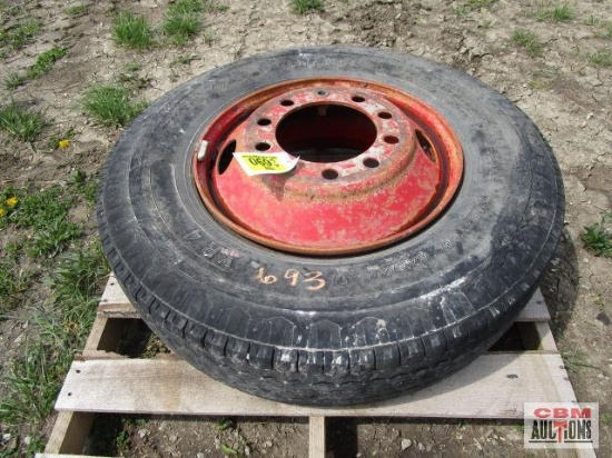 1 - Tire & wheel 11r24.5, 10 bolt
